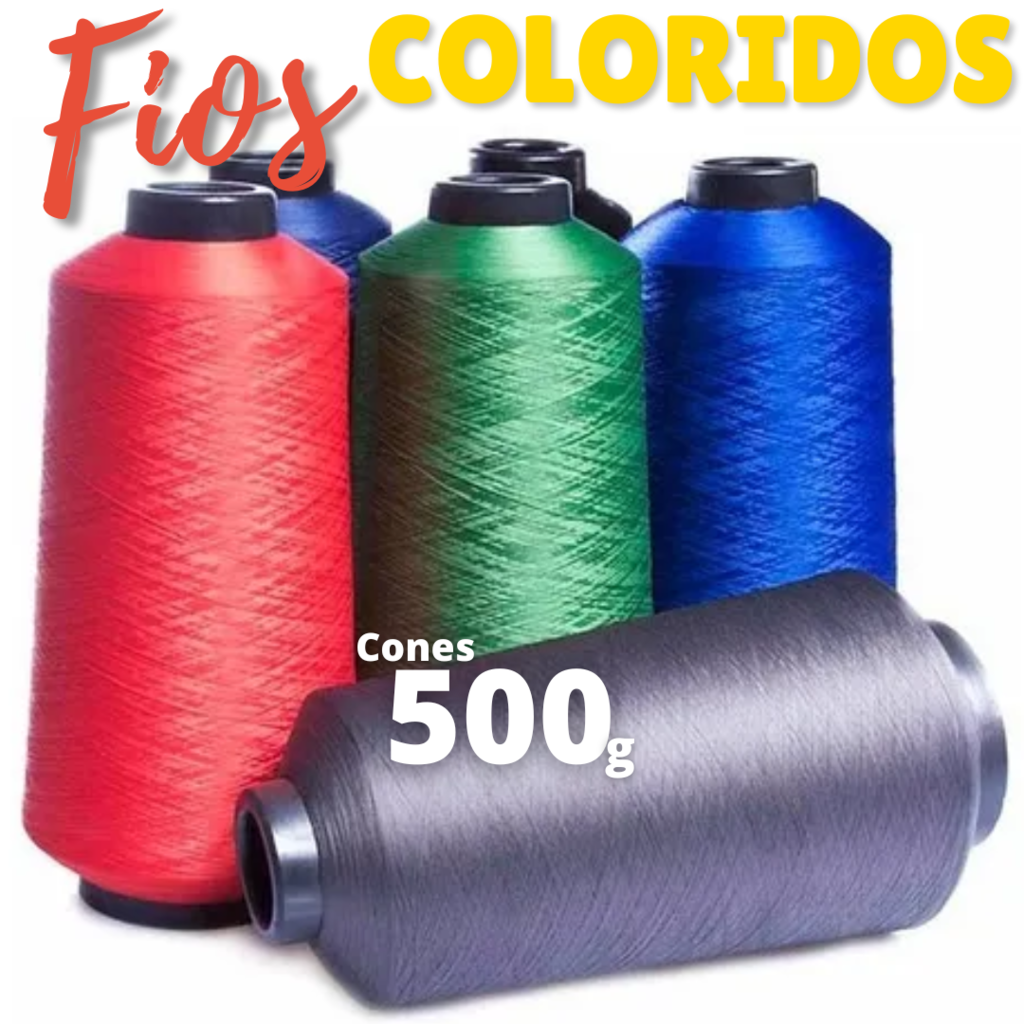 FIO COLORIDO 500g COSTURA PARA OVERLOCK 150/48 - LISO