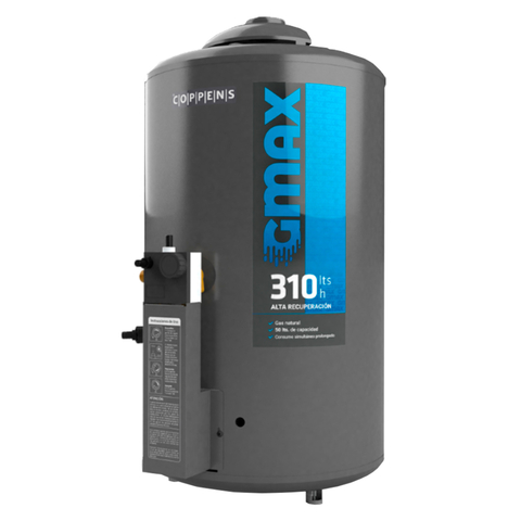 Termotanque 50 L Alta recuperacion Coppens Gmax310 Conex.dual Gas Natural