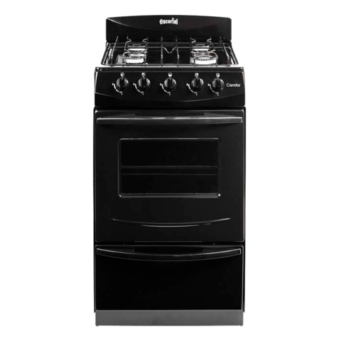 Cocina 51cm Gas Nat, Negra Escorial Candor S2