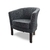 Sillon tapizado gris oscuro con almohadon suelto: