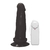 Pênis de Borracha Com Vibrador e Ventosa 16cm x 4cm Preto Amon