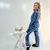 Pijama Americano Xadrez em Flanela Azul - comprar online