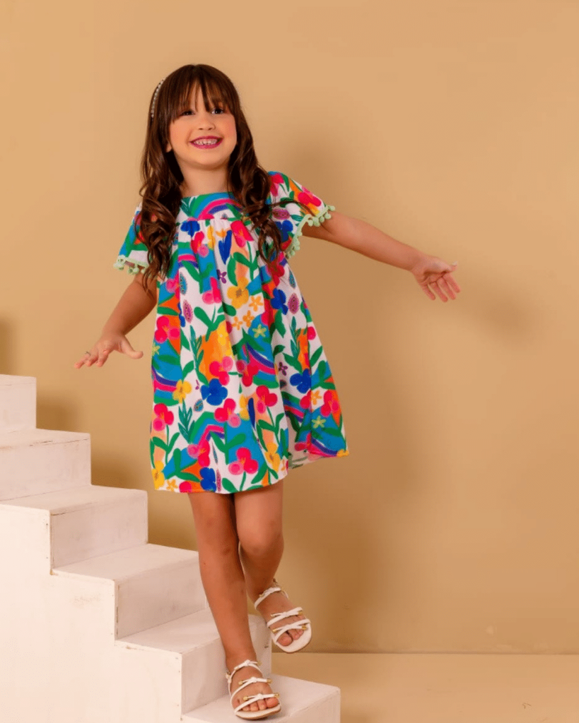 Vestido Trapézio Infantil Princesinha Sofia