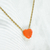 Colar Médio Samara com Pingente de Pedra Fusion em Formato de Coração Folheado a Ouro 18k - comprar online