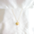 Colar Relicário Clarissa em Formato de Coração com Detalhe de Pedras Coloridas Folheado a Ouro 18k