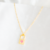 Colar Médio com Pingente de Cadeado com Detalhe de Coração Rosa Esmaltado Folheado a Ouro 18k