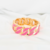 Pulseira Bracelete Corrente Rosa Esmaltado Folheado a Ouro 18k - comprar online