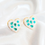 Brinco Esmaltado Mindy em Formato de Coração com Pedras Coloridas Folheado a Ouro 18k - comprar online