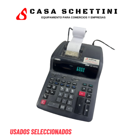 Calculadora con impresor Casio DR-120TM Máquina de sumar para Uso intensivo - USADOS SELECCIONADOS