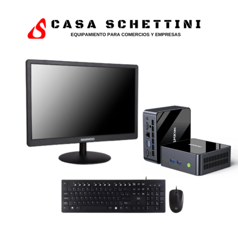 Pc Mini MINI PC GMKTEC NUCBOX M2 – i7-11390H – SSD 1TB – 32 GB RAM + Monitor 19" + Mouse y teclado 11900H – SSD 1TB – 32 GB RAM - Windows 11 - Oficinas comercios Punto de venta