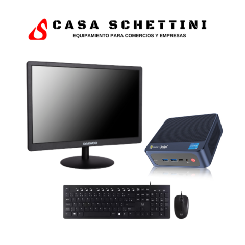 Pc Mini Beelink SEI 11 PRO – i5-11320H – SSD 1TB – 16 GB RAM + Monitor 19" + Mouse y teclado 5560u - SSD 512 - 16 GB RAM - Windows 11 - Oficinas comercios Punto de venta