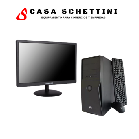 Pc Intel Celeron N5105I + Monitor 19" + Mouse y teclado SSD240gb 8gb RAM - Windows 10 - Oficinas comercios Punto de venta