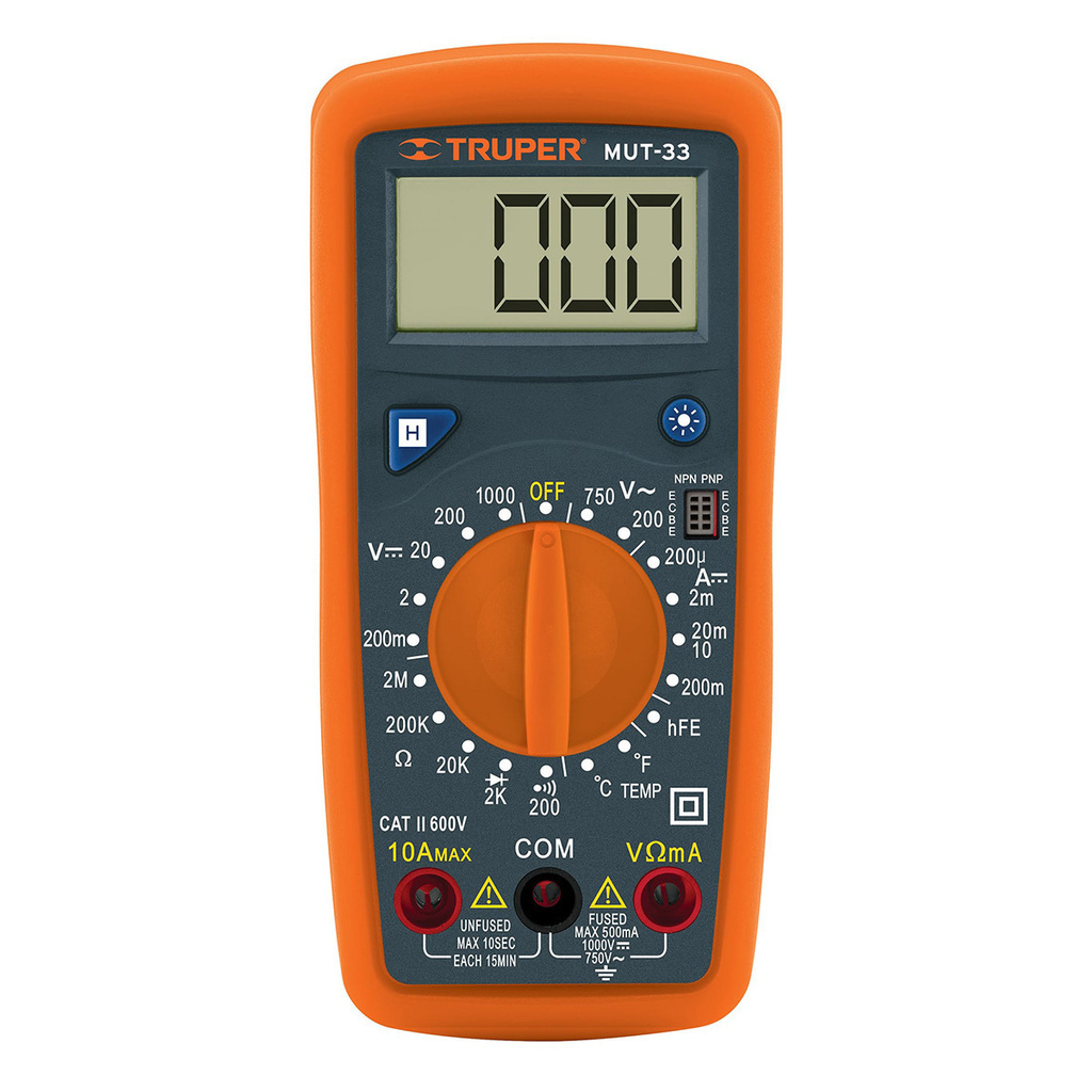 Tester Multimetro Digital 10 A Profesional naranja