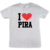 camiseta branca, 100% algodão estampa I Love Pira.