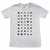 camiseta branca 100% algodão, estampa de  ícones que falam.