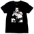 camiseta preta 100% algodão, estampa Johnny Cash mostrando a dedo do meio em um show na prisão de San Quentin.