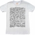 camiseta branca 100% algodão, estampa capa do disco da banda Joy Division