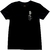 Camiseta preta, 100% algodão com estampa clave de sol e microfone 