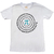 Camiseta branca, 100% algodão, estampa PI, matemática  com números em espiral.