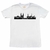 Camiseta 100% algodão branca, estampa Skyline de Piracicaba.