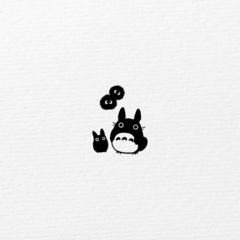 Carimbo Desenho | Totoro Chu, Chibi & Susuwatari - 3x4 cm