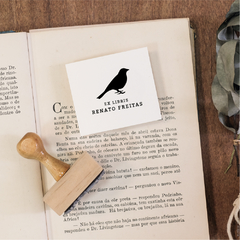 Carimbo Ex-Libris Personalizado | Pássaro - L19