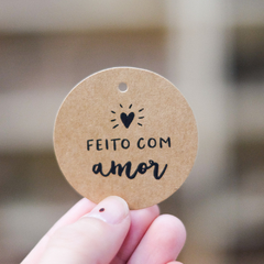 Tag Redonda | Feito com Amor (Coração) TK5 - comprar online