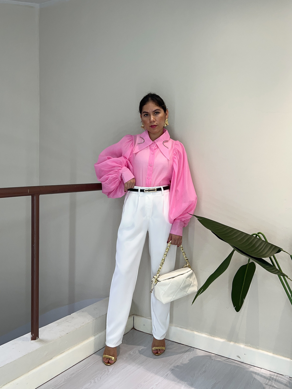 Camisa Organza Afrodite Rosa Comprar em BELA FIORE