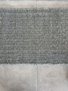 Alfombra de sisal gris lisa