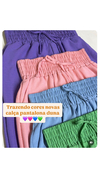 Calça Pantalona em Tecido Duna Plus size