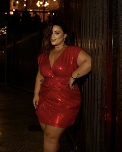 Vestido em Paetê - Virada mágica 2024 Plus size - loja online