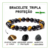 Pulseira Tripla Proteção 8mm - Proteção, Sorte, Concentração - comprar online