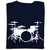 Camiseta Masculina Bateria Instrumentos Musicais 1 Camisa Algodão Silk-Screen - Macfly Estampas