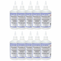 Kit 10 Álcool Isopropílico 99,8% Isopropanol 250ml Implastec