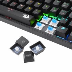 Teclado Mecânico Gamer Fizz RGB Preto USB Tipo C Switch Hotswap DIY Azul - comprar online