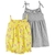 Vestido Carters Cinza e Romper Floral Amarelo