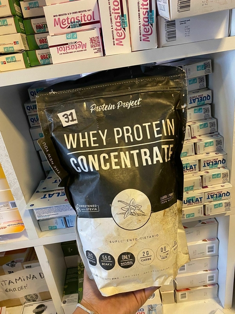 31. (OUTLET) Natural Whey Protein Project Concentrate 2lb 908grs Stevia Sabor Vainilla