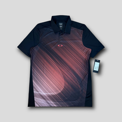 Camiseta Polo Golf Oakley Preta
