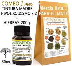 COMBO HIPOTIROIDISMO - MEZCLA LISTA x 180g.+ 2 TINTURAS MADRE x 60 cc. - - comprar online