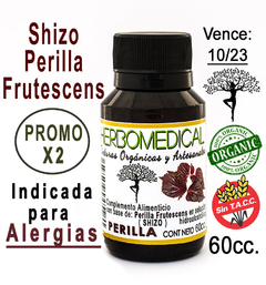 2 x Tinturas Madre de SHIZO, Perilla Frutescens (Antialérgica) - 60 ml. c/u