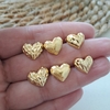 Aros Corazón Acero Dorado