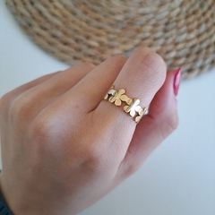 Anillo Lilo Acero Dorado