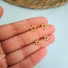 Miniaturas Estrella Calada Acero Dorado