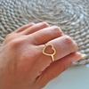 Anillo Corazón Acero Dorado