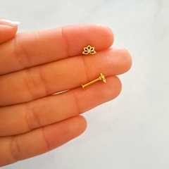 Tragus Flor de Loto Acero Dorado