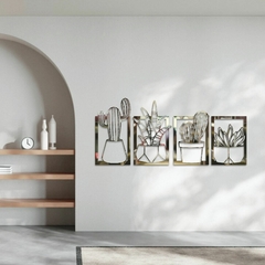 Quadro Escultura de Parede Cactos em Acrílico - Craft Caligrafia I Serviço de Caligrafia para Convites & Decoração de Parede