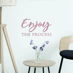 Frase de Parede em Acrílico, Enjoy the Process - loja online
