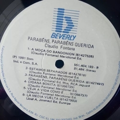 Lp Claudio Fontana - Parabéns, Parabéns Querida - Sebo Casa Laranja