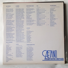 LP CAETANO VELOSO - TOTALMENTE DEMAIS (1986) - COM ENCARTE na internet