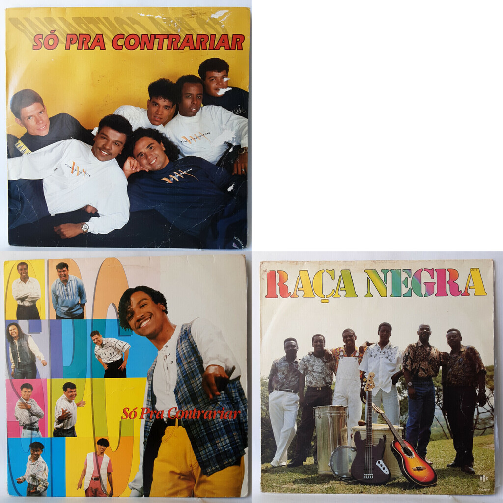 LOTE COM 3 DISCOS DE VINIL - RAÇA NEGRA E SÓ PRA CONTRARIAR